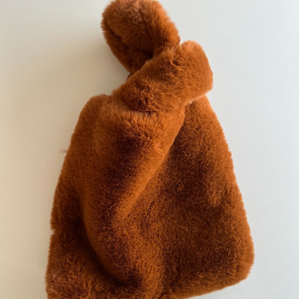 Faux Fur Slouchy Tote Bag